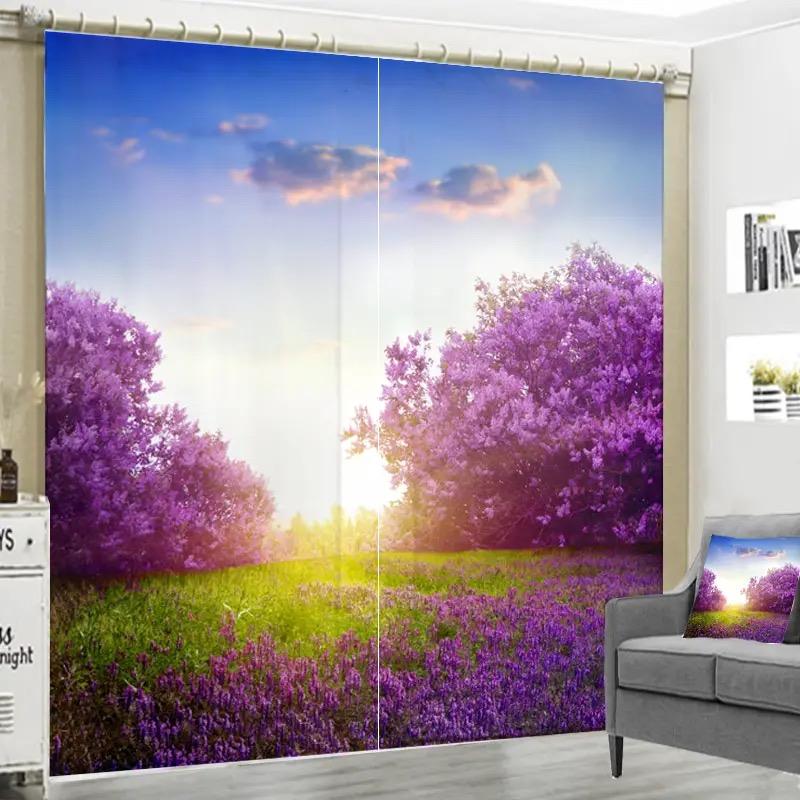 Seine Flussblick Eiffelturm Vorhänge 2 Paneele Europäisch und Amerikanisch Luxus Wohnzimmer Schlafzimmer Dekor Landschaftsvorhänge