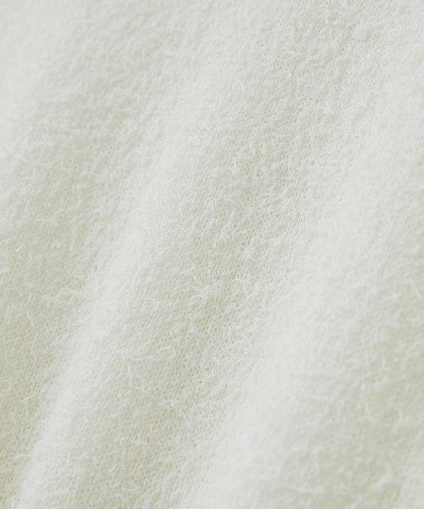 BLOND9 Tail Yarn Coloration Short Sleeve Knit_Ivory Green