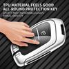 Zinc Alloy Leather Car Key Case Cover Fob Protector Shell For Mg Zs Ev Mg6 Ezs Hs Ehs   For Roewe Rx5 I6 I5 Rx3 Rx8 Erx5