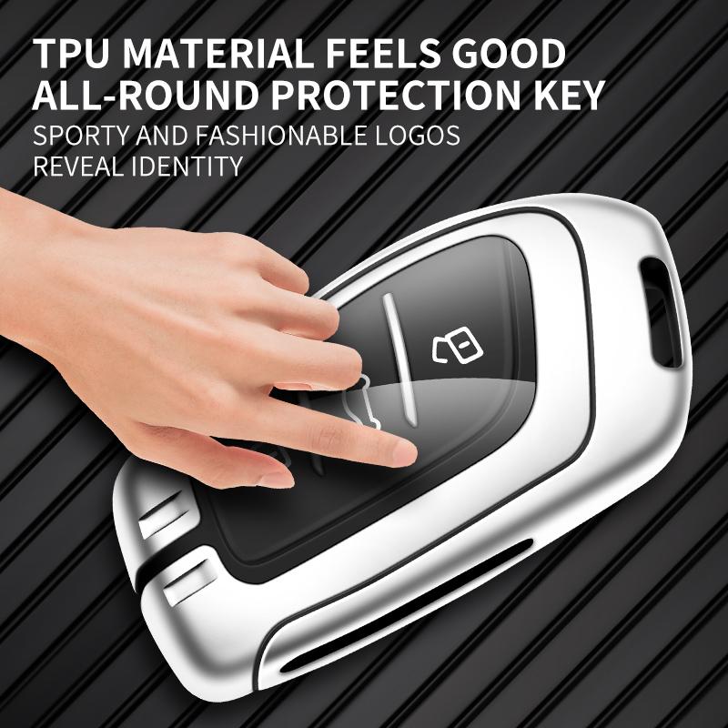 Zinc Alloy Leather Car Key Case Cover Fob Protector Shell For Mg Zs Ev Mg6 Ezs Hs Ehs For Roewe Rx5 I6 I5 Rx3 Rx8 Erx5