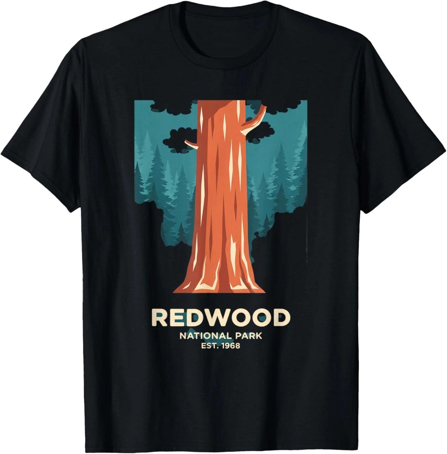 Redwood National Park Est 1968 Forest Tree Nature T-Shirt 2XL