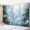Christmas Psychedelic Tree Landscape Tapestry, Glowing Pink Forest Wall Hanging, Mystical Moon  River Backdrop for Room Decor