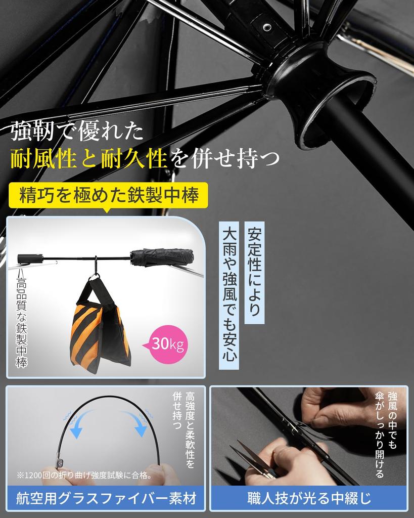 Durable Folding Umbrella for Both Sunny and Rainy Automatic Opening and Large Size 8 UV Light Heat UV Repellent for Men and UV Protection for the