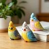 Hand-Carved Bird Sculpture Solid Wood Ornaments Miniature Desk Decor for Home Study Office Room Cute Gift for Bird Lovers