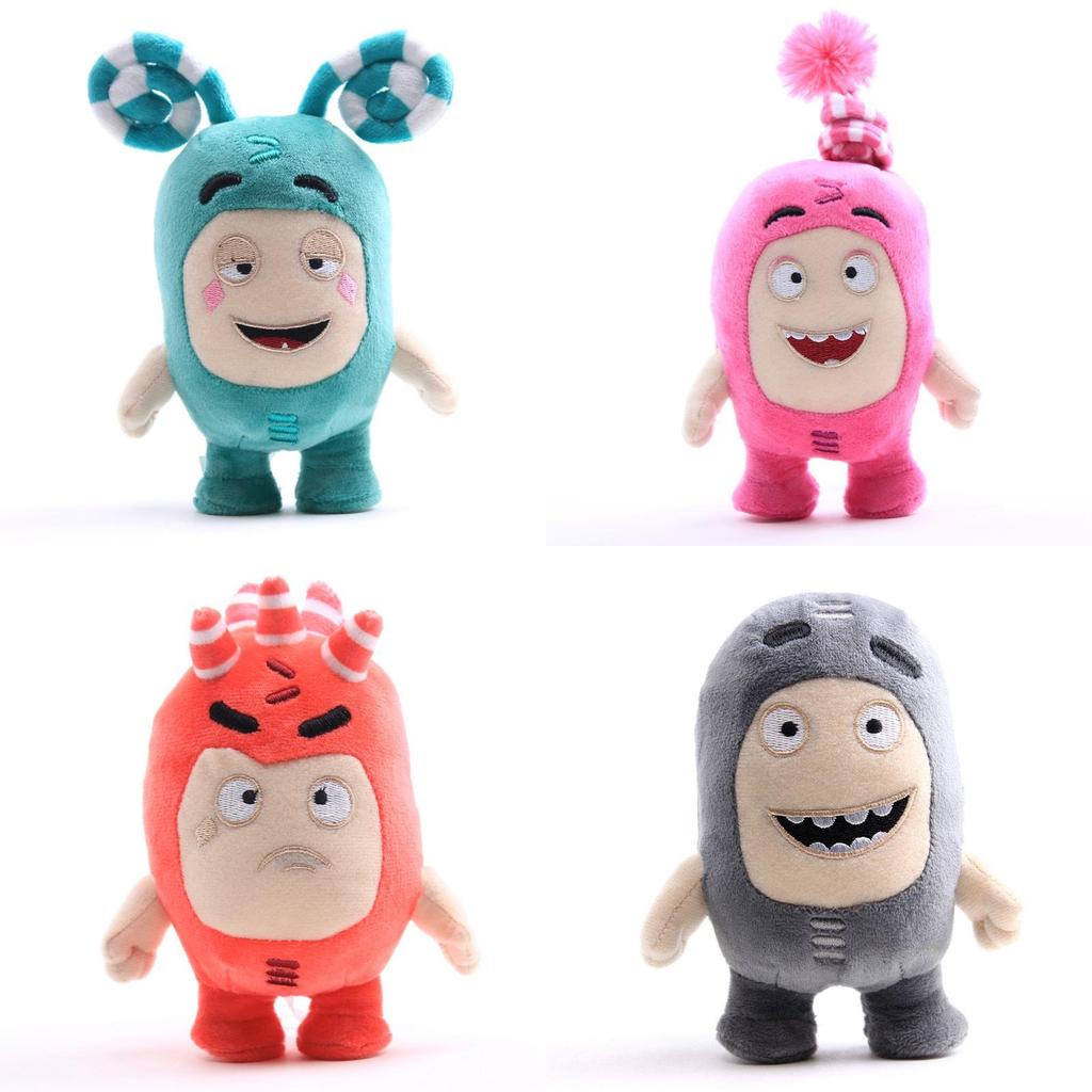 Oddbods 18cm Plüschtier Weiches Kuscheltier Molch Bubbles Pogo Zee Jeff Fuse Slick Perfekt zum Sammeln