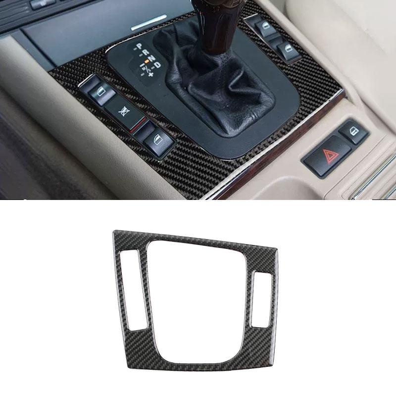 For BMW 3 Series E46 1999 2000 2001 2002 2003 2004 Soft Carbon Fiber Car Interior Gear Shift Panel Trim Frame Cover Decoration