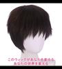 CaseEden Cosplay Wig, Short, 30cm, Heat-Resistant, Dark Brown, Includes 2 Wig Nets