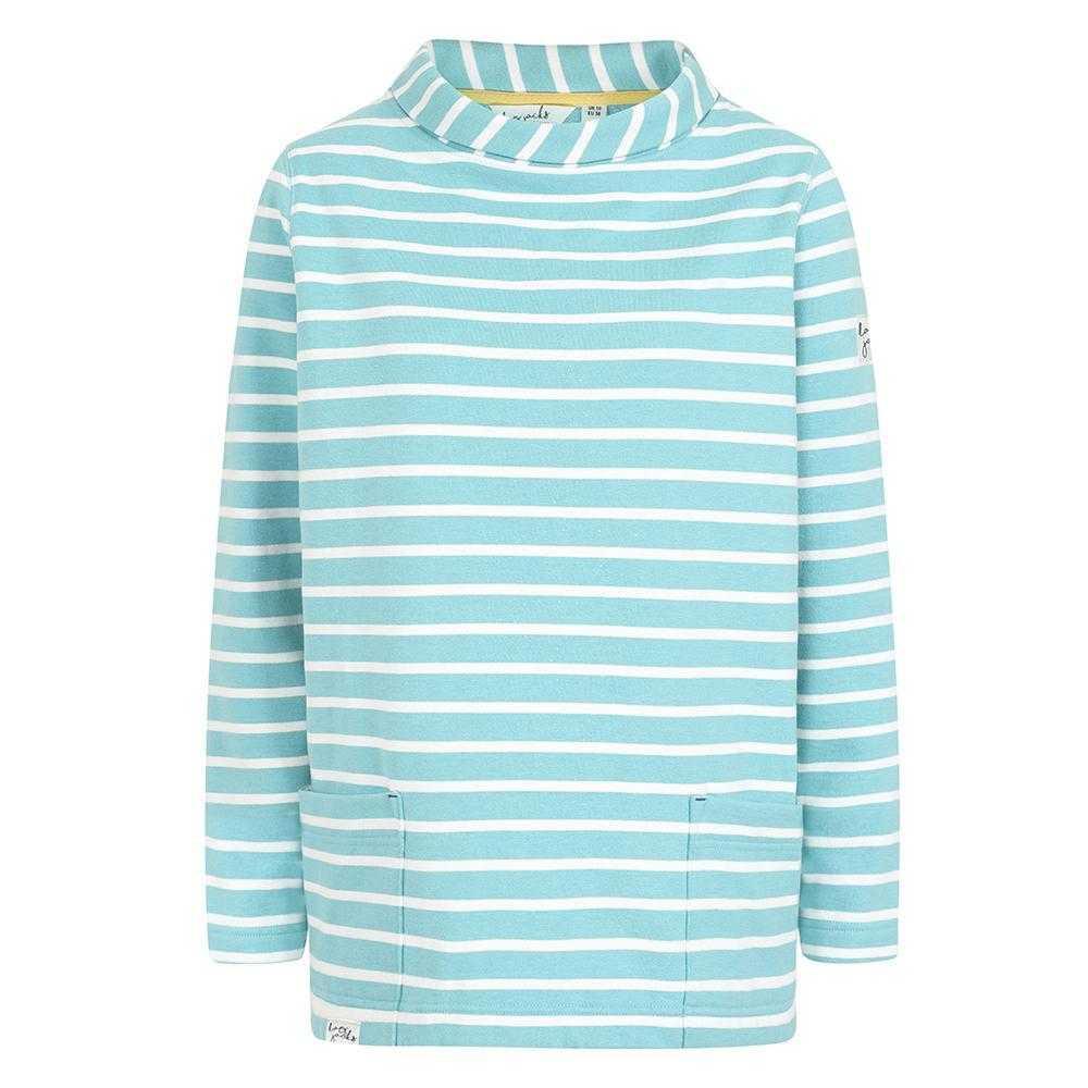 Lazy Jacks Womens/Ladies Striped Roll Neck Sweatshirt
