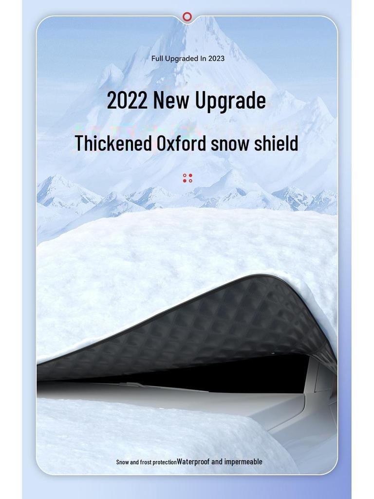 Schwarze magnetische Windschutzscheiben-Schnee- und Sonnenabdeckung - Verdickt, Frostschutz