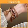 Mehrlagige Armbänder aus böhmischen Kristallperlen für Damen mit geometrischem Design, Sommer 2024