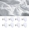 16 Pieces Quilt Fixing Clips Heart Shape Removable Comforter Fastener Duvet Blanket Bedding Holder Pins for Home Use