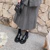 Leather Shoes 2025 Spring and Autumn British Style Retro Polished Color Thick Sole Lazy Loafers Women's Shoes