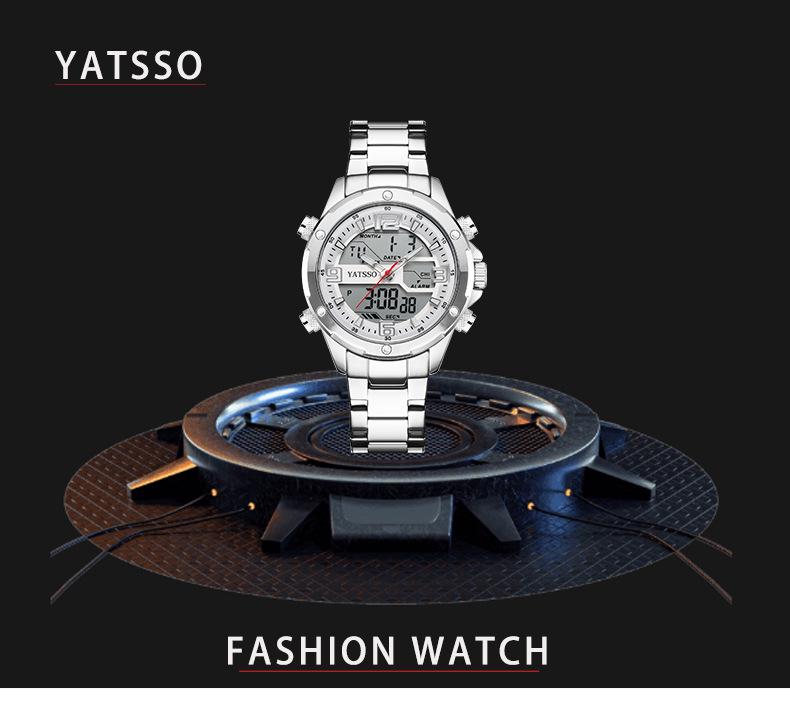 Men's Waterproof Luminous Quartz Analog-Digital Sport Watch