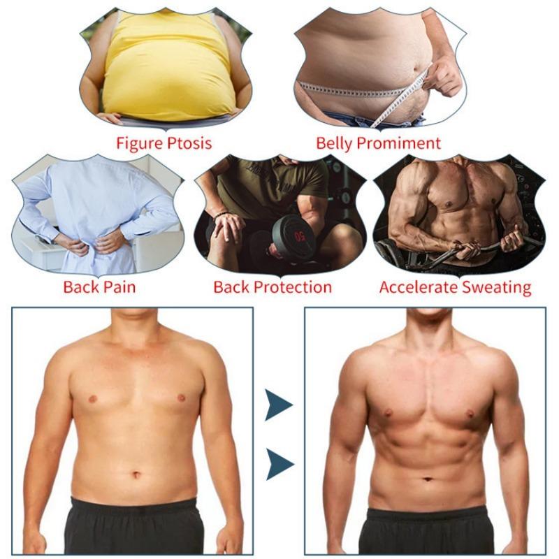 Mens Plus Size Waist Trainer Sweat Vest Neoprene Slimming Body Shaper Fitness Workout