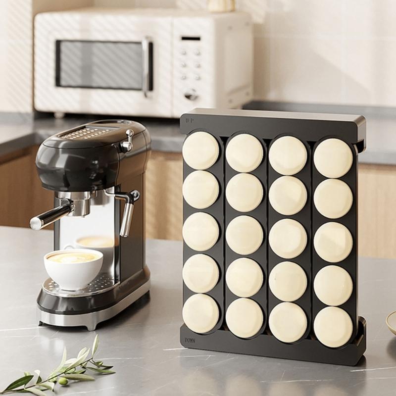 Space Saving Coffee Capsules Storage Rack Multifunctional Coffee Pods Holder Wall Mounted Kitchen Countertop Organizer