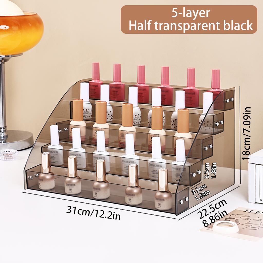 1pc multi-function 2/3/4/5/6/7 layer acrylic nail polish display shelf cosmetics shelf lipstick shelf nail polish storage shelf