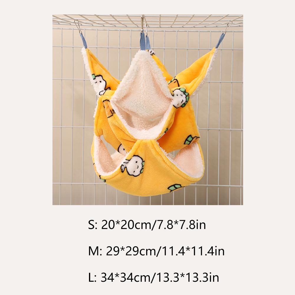 Flannel Hamster Hammock Rodent Hamster Bed House Three-tiered Suspensibility Hammock Sugar Glider Toys