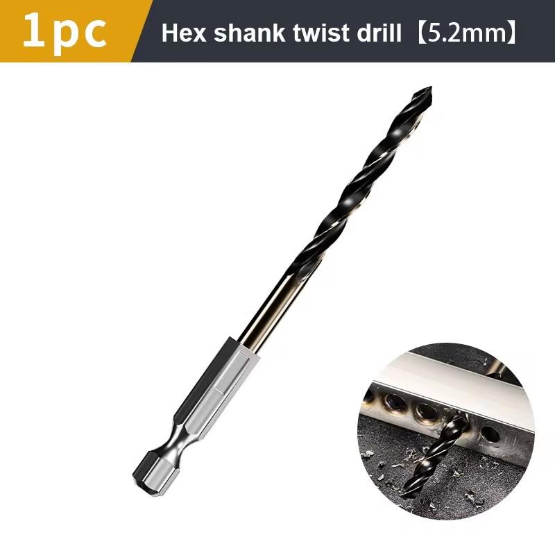 1,5-7,5 mm Sexkantsfäste Spiralborr Trä Metall Hålborr Kärnborrverktyg Koboltkarbidspets Plattborr HSS