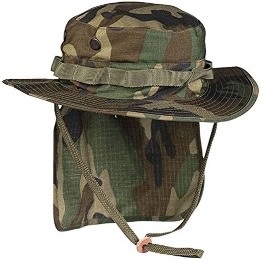 British Military Short Brim Boonie Hat with Size 3XL MIL-TEC Shade, R/S Woodland, Japan,