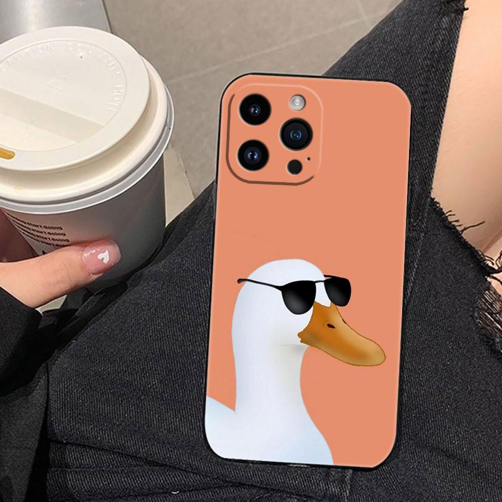 Cartoon Duck Goose Cover Phone Case For iphone Apple 17 AIR 16E 16 15 14 13 12 11 Pro XR Max 8 7 Plus TPU Case Funda Shell Capa