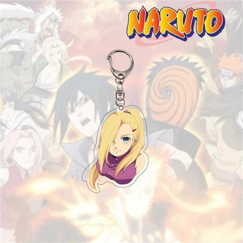 Anime Naruto Acrylic Keychain Accessaries Uzumaki Naruto Cartoon Keyring