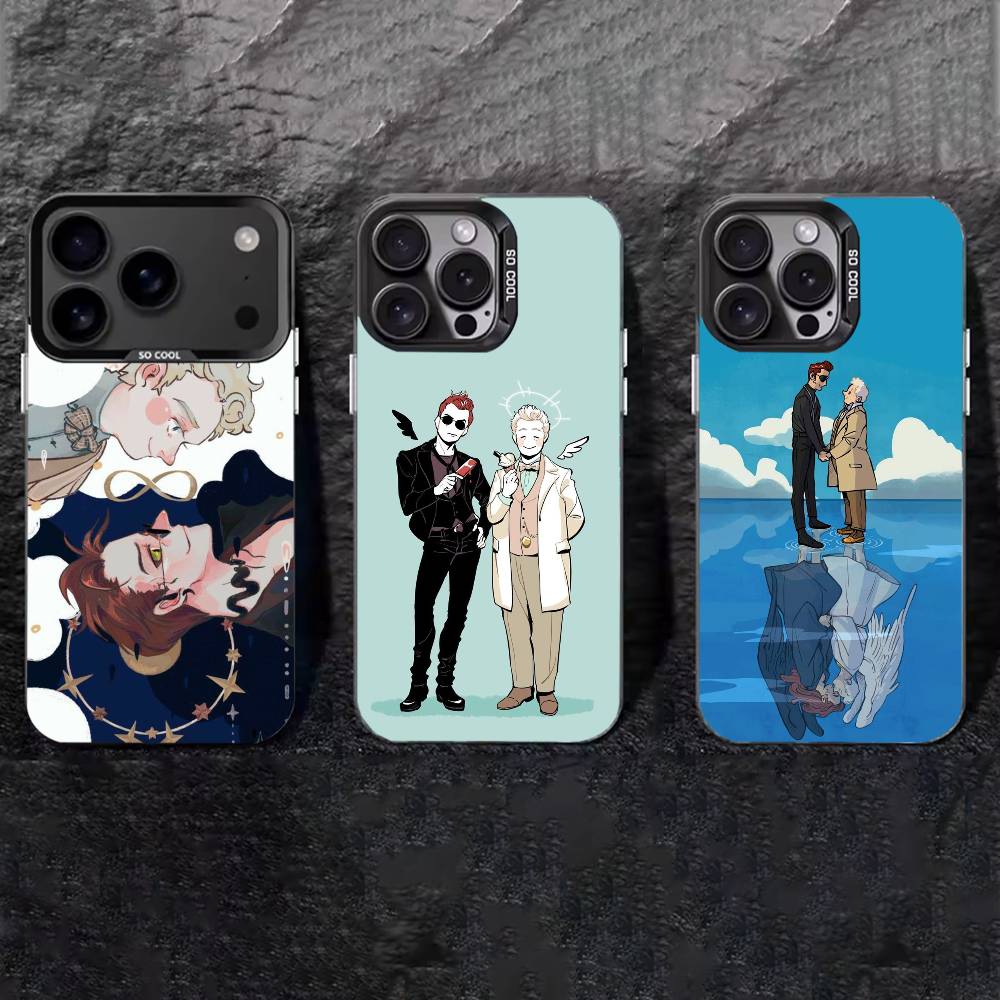 G-Good Cartoon O-Omens Phone Case For iPhone 17,16,15,14,13,12,11 Plus,Pro Max,XS,Colored Silver Phone Case