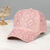 2023 Spring New Women Rhinestone Letter M Baseball Caps Adjustable Hip Hop Fashion Shiny Hats Outdoor Travel All-match Caps
