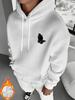 Retro Gothic Letter Praying Hands Back Print Men Hip Hop Sports Hoodie Vintage Street Loose Warm Fleece Pullover Sweatshirt