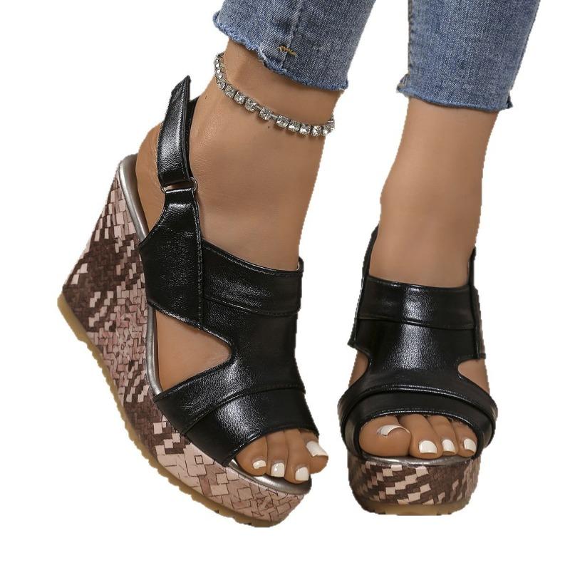 Women’s Roman Wedge Platform Slide Sandals
