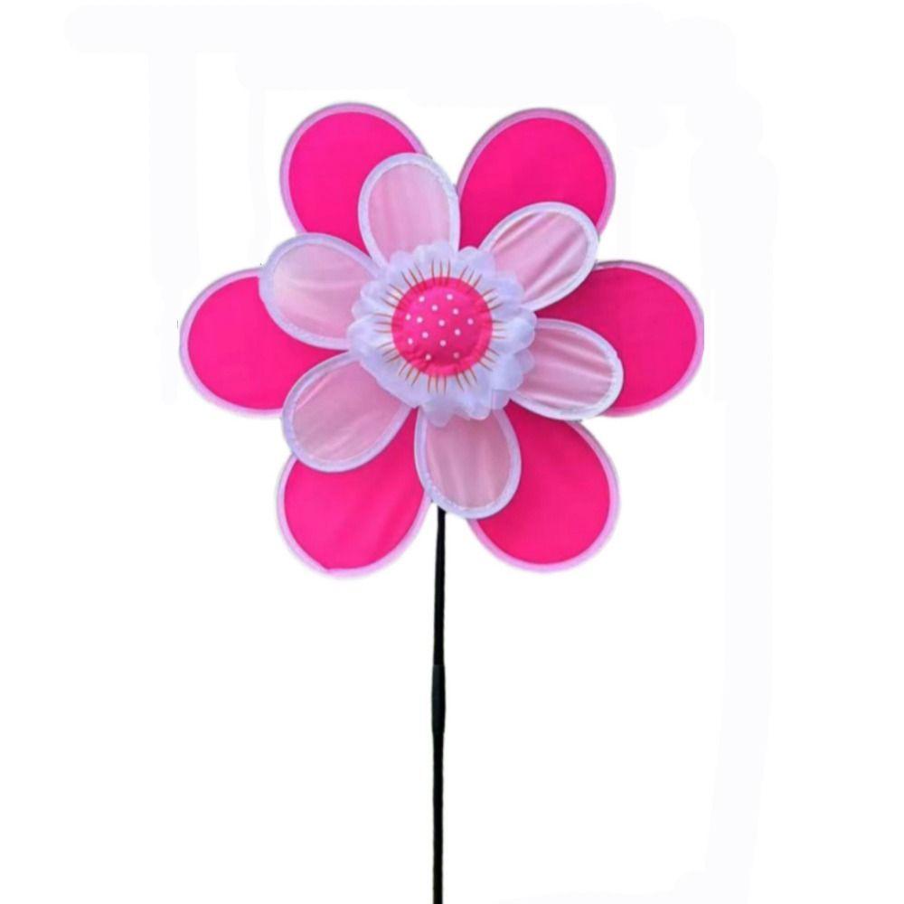 Mehrfarbige Sonnenblumen-Windmühle PVC Garten Hof Windspiel Outdoor Party Picknick Deko