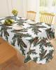 Christmas Pine Cones Branches Waterproof Tablecloth Table Decor Winter Xmas Kitchen Dining Tablecloth Christmas Decorations