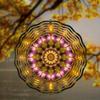 10 Inch Metal Wind Spinner with 360 Hook Elegant Floral Design for Garden Yard Lawn Decoration Pink Gold Outdoor Decor Gift