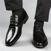 Fashion New Men's Pointed Crocodile Pattern Leather Derby Casual Shoes Male Wedding Dress Homecoming Footwear Zapatos Hombre