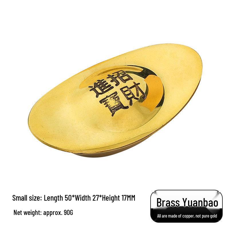 Copper Imitation Gold Yuanbao Paperweight & Pen Rest