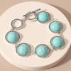 Vintage Boho Fashion Round Pearl Bracelets Bangles For Women Blue Red Black Beaded Vintage Bohemian Adjustable Bracelet Jewelry