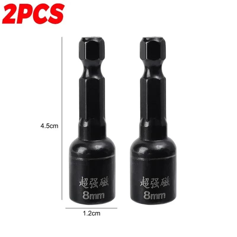 Hex Magnetic Nut Screwdriver Sockets Sleeve Electric Impact Socket Bit Adapter Screwdrivers Driver Drill Bits Handle Tools