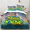 3D Print My Game Singing Monsters Printed Bed Set Duvet Cover Pillowcase Bedding Set Bed Linen Sheet Quilt Cover Queen King Size
