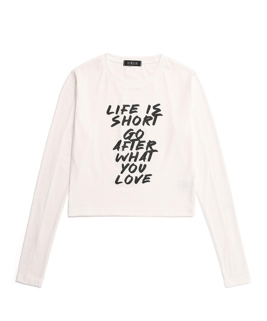 D.XO.H Life Semi-Warmer Crop Top White