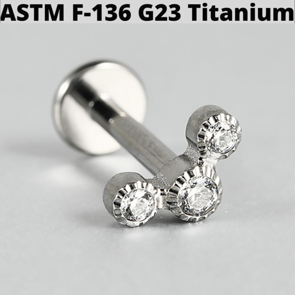 1PC G23 Titanium Butterfly Internal Thread Labret Lip Rings Cross Snake Ear Cartilage Tragus Helix Earring Lobe Piercing Jewelry