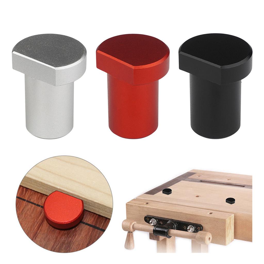 4Pcs Aluminum Alloy Bench Dogs Workbench Pegs Brake Stops for Secure Positioning in 19mm or 20mm Dog Hole