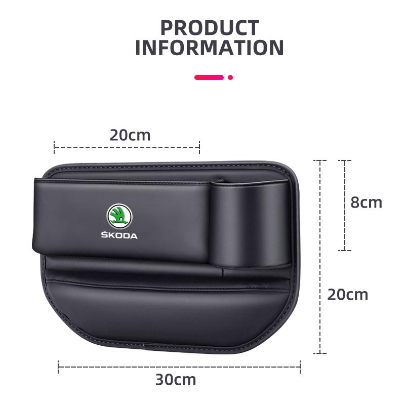 Cvpgm3 Car Seat Gap Organizer Storage Box Pocket Auto Interior Accessories For Skoda Rapid Octavia A5 S Kodiaq Fabia A7 Octavia VII