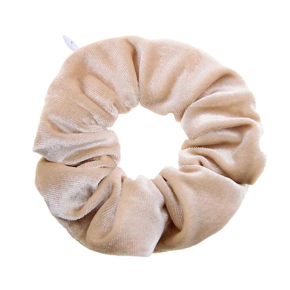 Gomas de terciopelo con bolsillo con cremallera para el pelo para mujer, Scrunchie oculto para el pelo, Sujetador de coleta, Bandas elásticas, Regalo para amiga