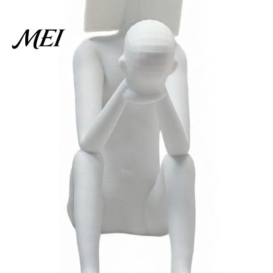 Abstract Figure Decoration 3D Printed Reading Man Statue, Book Head Sculpture, One-piece Print Creative Desk Decor, Phone Holder for Home Office Gift