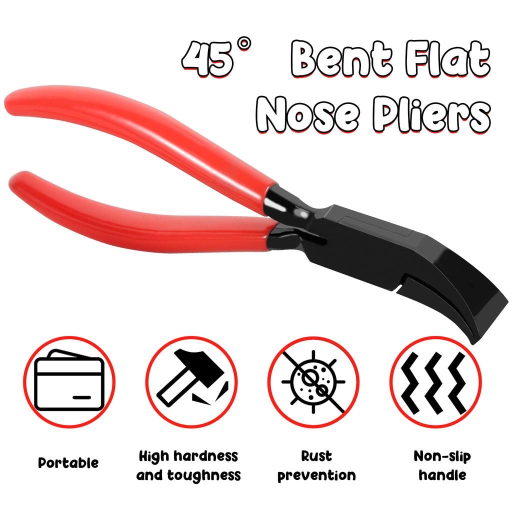 Metallbiegezange Flache Zange Gerade & 45° Handfalzzange Blechwerkzeuge zum Biegen & Glätten Blechzange