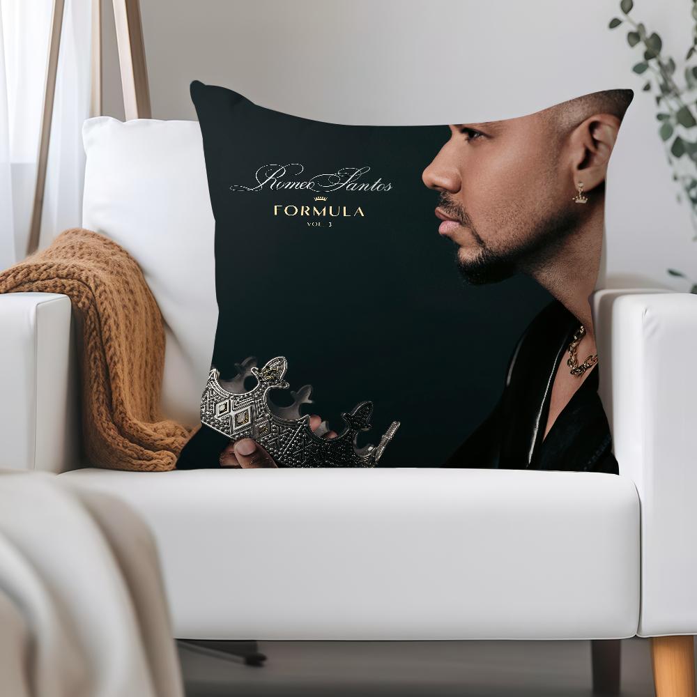 Latin Singer R-romeo Santos Better Late Than Never Pillow Case Applicable Space For Guest Rooms Interiors Cars Office House Deco 12x12Inch