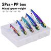 5PCS with 3D Eyes VIB Sequins Lures Double Treble Hooks Swimbait Lures  Bass Fishing