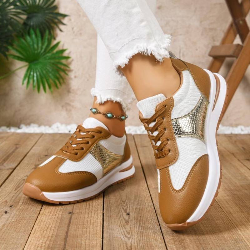 2026 New Women's Sneakers Outdoor Fashion Casual Shoes Plus Size Women's Shoes Color Blocked Platform Shoes