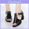 Modern Fish Mouth Sandals With Faux Patent Leather For Women Summer Comfort