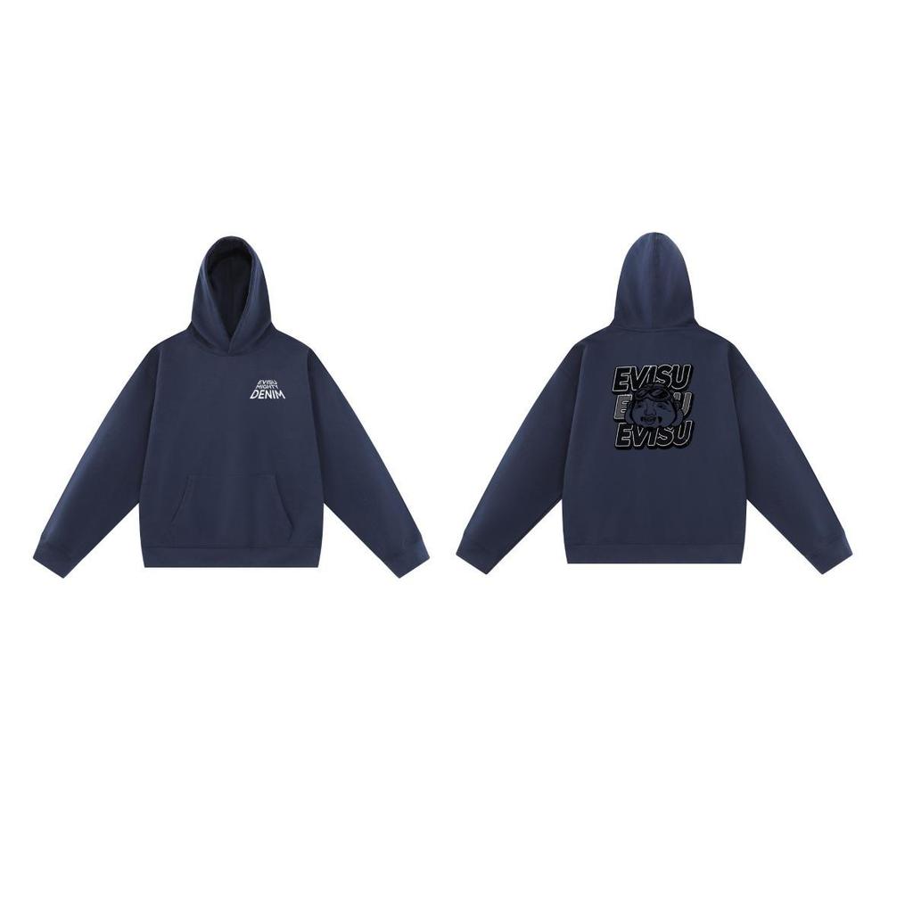EVISU Fukujin 2025 Spring/Autumn Letter Print Hoodie