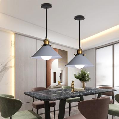 Led Industrial Style Horn Pendant Light Retro Restaurant Bar Commercial Lighting Multi-Coloured Lamp Shades Home Kitchen Decor